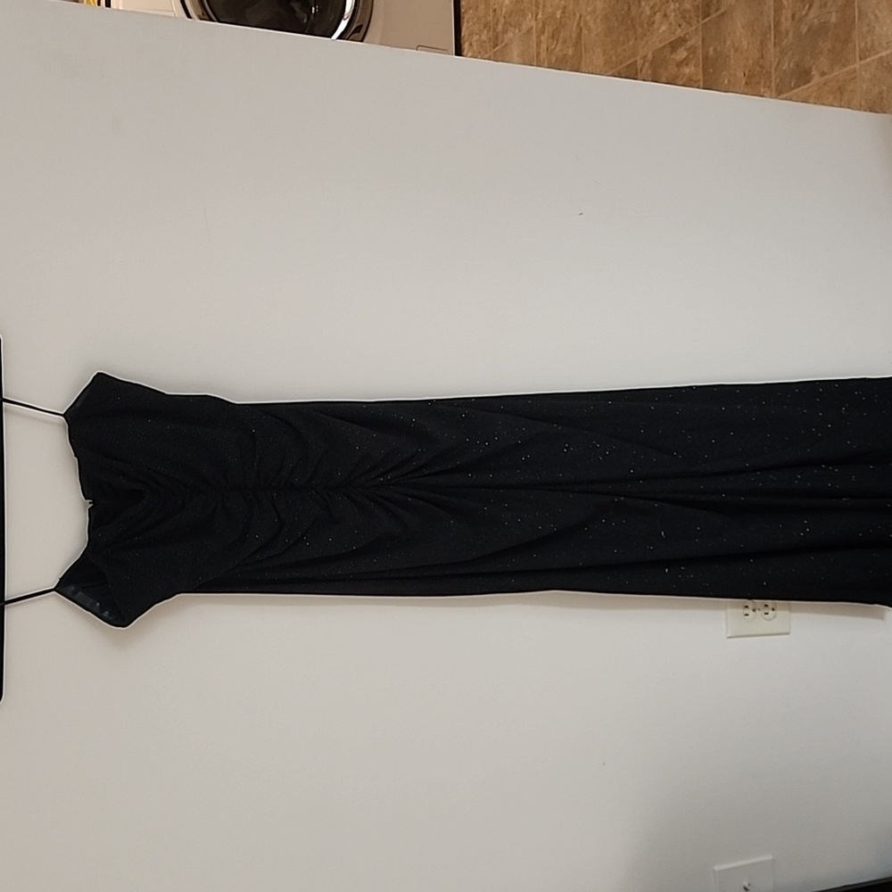 Black sparkle formal long gown